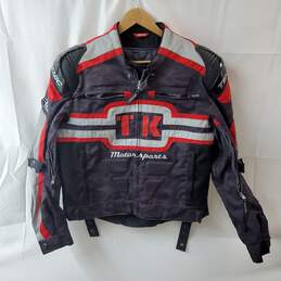 Teknic Motorsports Nylon Black Motorcycle Jacket Size 44