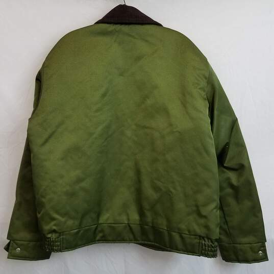 Vintage Sportscaster metallic green quilted men's chore jacket size 42 image number 2