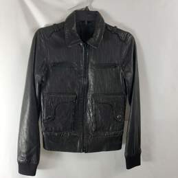 Corpus Women Black Leather Jacket S alternative image