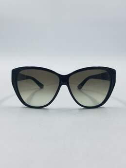 Salvatore Ferragamo Oversized Black Snakeskin Sunglasses alternative image