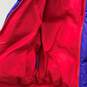 Mens Purple Red Long Sleeve Full Zip Mock Neck Reversible Puffer Jacket Size XL image number 4