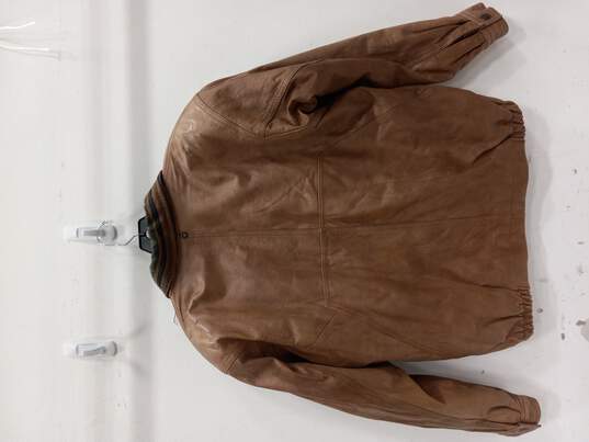 Vintage Winlit Men's 80s Insulated Leather Western Bomber Flight Jacket image number 3