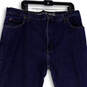 Mens Blue Denim Dark Wash Pockets Stretch Straight Leg Jeans Size 40x30 image number 3