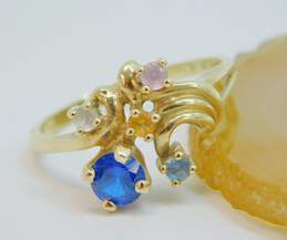 10K Yellow Gold Simulated Birthstone Mother's Ring 3.4g