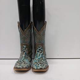 Roper USA Youth Blue Western Boots Sz 3