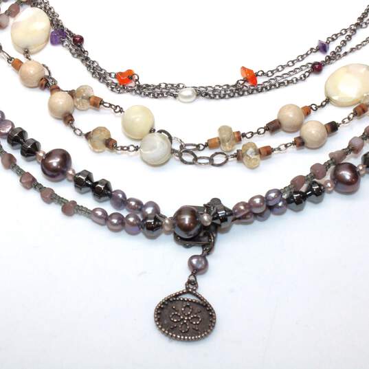 Bundle Of 3 Silpada Sterling Silver Beaded Necklaces image number 1