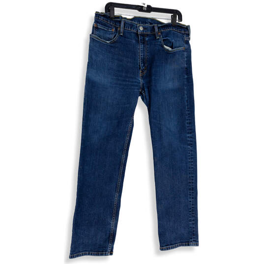 Mens Blue 514 Medium Wash Denim Stretch Pockets Straight Leg Jeans Sz 38x30 image number 1