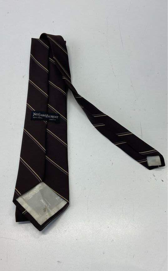 YSL DIOR Designer Vintage 80s Assorted Bundle Set of 3 Neckties Ties image number 3