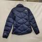 The North Face Navy Blue Down Jacket Size Large image number 3