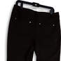 NWT Womens Brown Flat Front Studded Pockets Straight Leg Ankle Pants Sz 10 image number 4