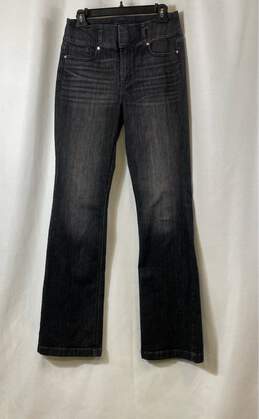 White House Black Market Womens Blue Denim High-Rise Skinny Flare Jeans Size 6