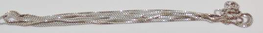 Fancy 14k White Gold Box Chain Necklace For Repair 4.3g image number 1