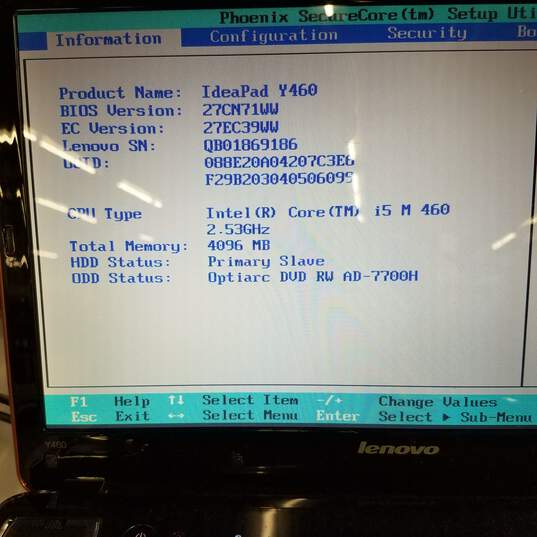 Lenovo IdeaPad Y460 14in Laptop Intel i5-M460 CPU 4GB RAM NO HDD image number 8