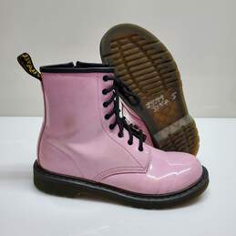 Dr Martens 1460Y Pink Patent Leather Combat Boots Women's Size 6