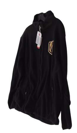 NWT Antigua Mens Black Long Sleeve Collared Fleece Full Zip Jacket Size XL
