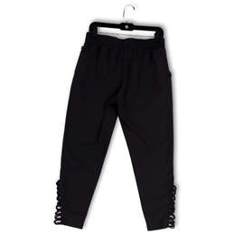 Womens Black Tiana Elastic Waist Slash Pockets Activewear Jogger Pants Sz S alternative image