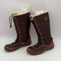 Ugg Womens Brown Round Toe Mid Calf Lace-Up Winter Boots Size 8 alternative image