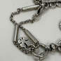 Designer Lucky Brand Silver-Tone Lobster Clasp Link Chain Beaded Necklace image number 4