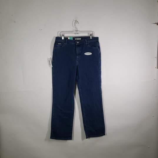 NWT Womens Relaxed Fit Stretch Stone Wash Straight Leg Jeans Size 14M image number 1