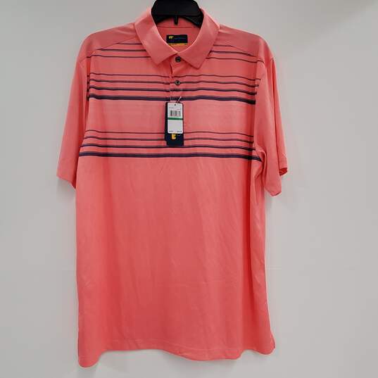 Jack Nicklaus Men Pink Polo Sz L Nwt image number 4