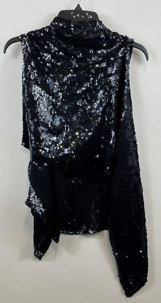 Ann Demulemeester Black Sequined Vest - Size Medium image number 4