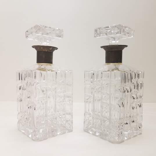 2 Vintage Cut Glass Austria Crystal Decanters image number 1