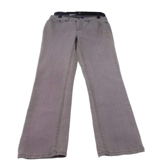 Womens Gray Denim Medium Wash Stretch Casual Straight Leg Jeans Size 6 image number 3