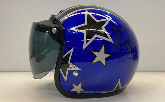 Z1R ZRP-3 Blue Motorcycle Helmet with Tinted Visor Sz. L image number 4