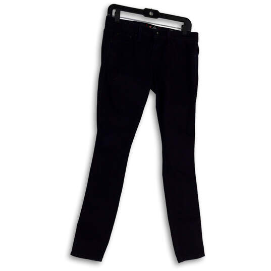 Womens Blue Denim Pockets Dark Wash Stretch Skinny Jeans Size 28 image number 1