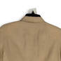 Womens Beige Peak Lapel Single Breasted Three Button Blazer Size 8 image number 4