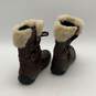Womens Primaloft 200 Brown Leather Round Toe Fur Trim Snow Boots Size 7.5 image number 2