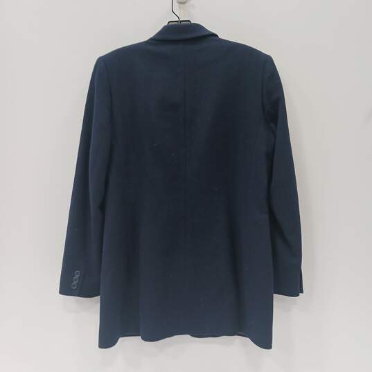 Land's End Blue Cashmere Blend Suit Jacket Women's Size 8 image number 2