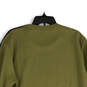 Mens Green Striped Crew Neck Long Sleeve Pullover Sweatshirt Size XL image number 4
