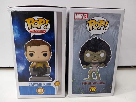 Funko Pop! Captain Kirk & She-Hulk Bundle IOB image number 2