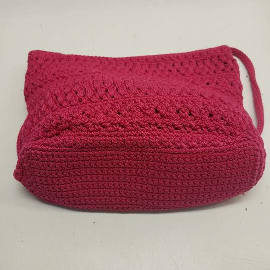 The Sak Crochet Shoulder Knit Bag Pink image number 10