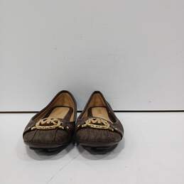Women's Michael Kors Brown Canvas Loafers Size 6M