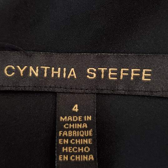 Cynthia Steffe Women Black Dress Sz 4 NWT image number 3