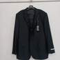 NWT Mens Navy Blue Long Sleeve Collared Pockets 2 Button Blazer Size 46 Regular image number 1