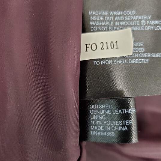 NWT Bernardo Collection WM's Purple Leather Suede Button Blazer Size M image number 3