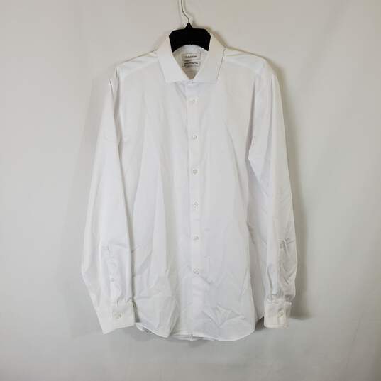 Calvin Klein Men White Dress Shirt sz L image number 1