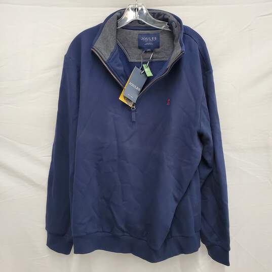 NWT JOULES MN's Half Zip Navy Blue Drayton Pullover Size L image number 1