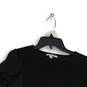 NWT Chico's Womens Black Ruffle Boat Neck Long Sleeve Pullover Sweater Size 1 image number 3