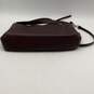 Womens Burgundy Leather Inner Pockets Zip Crossbody Strap Shoulder Bag image number 2