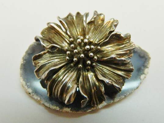 Tiffany & Co 925 Ruffled Marigold Flower Brooch 14.3g image number 1