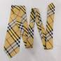 BURBERRY London Men's Yellow House Check Silk Necktie Tie with COA image number 15