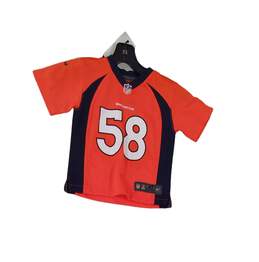 Unisex Kids Orange Short Sleeve Denver Broncos Von Miller NFL Jersey Size 4T