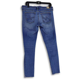 Womens Blue Denim Medium Wash 5-Pocket Design Skinny Leg Ankle Jeans Sz 30R alternative image