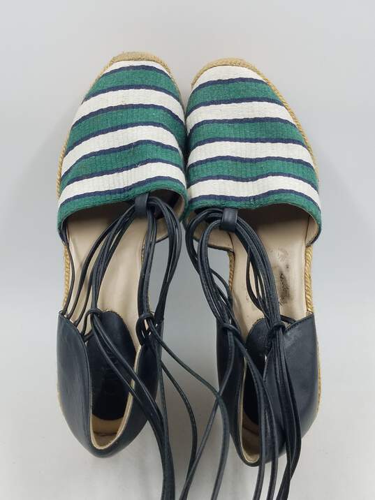 Authentic Chloé Green Lace-Up Espadrilles W 9 image number 6