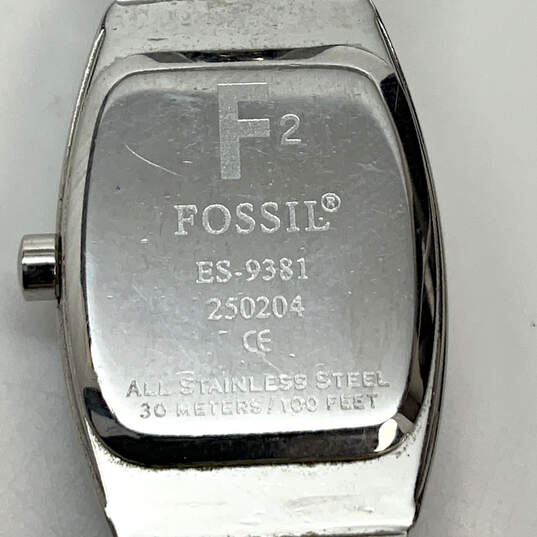 Designer Fossil ES-9381 Stainless Steel Rectangle Dial Analog Wristwatch image number 4
