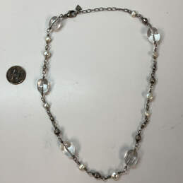 IOB Designer Silpada 925 Sterling Silver Freshwater Pearl Chain Necklace alternative image